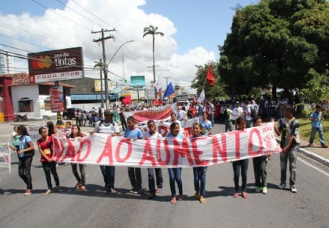 Protesto contra aumento das passagens para Maceió