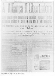 Jornal A Liberdade, da Aliança Nacional Libertadora – 1935