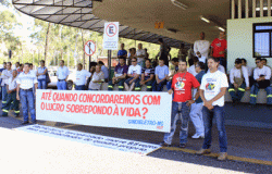 Paralisação dos trabalhadores da CEMIG, organizados pelo SINDIELETRO, contra a IP 8.3