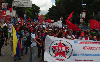 Manifestação encerra Eijaa em Caracas