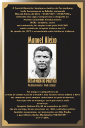 Placa em homenagem a Manoel Aleixo