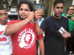 Caio Brasil, preso político na manifestação no aumento das passagens