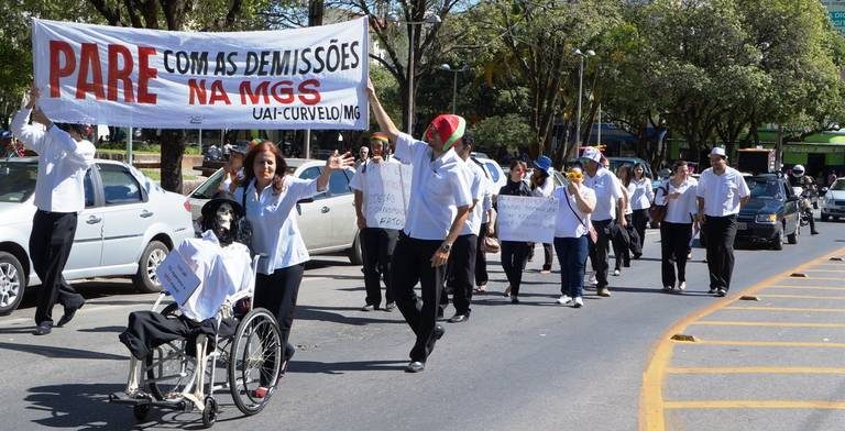 Trabalhadores da MGS fazem paralisação estadual