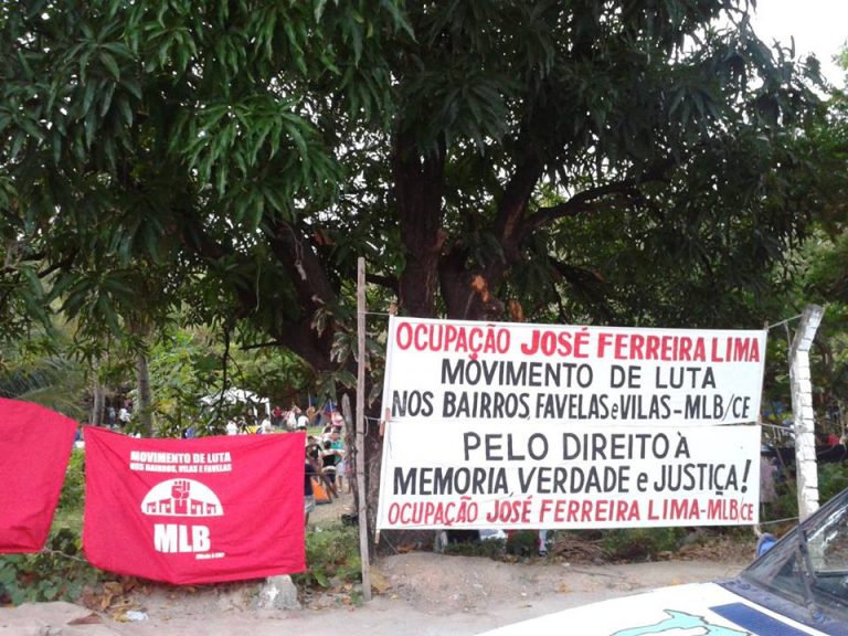Duzentas famílias organizadas pelo MLB ocupam terreno da prefeitura de Fortaleza
