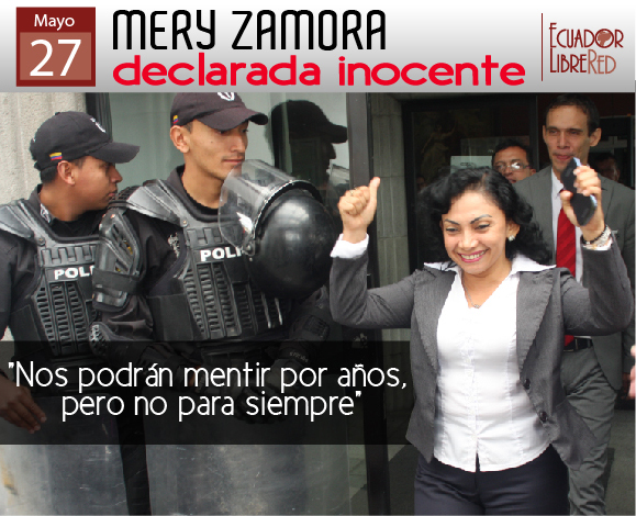 Mery Zamora, Ex-presidente da UNE do Equador, é julgada inocente