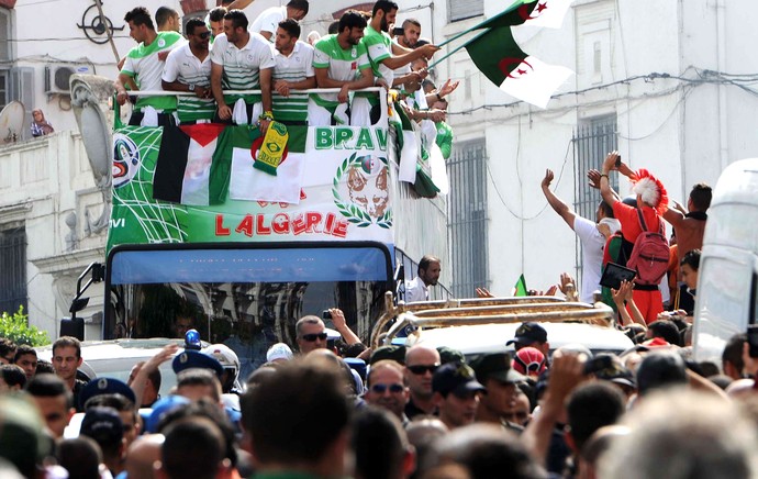 Seleção da Argélia manifesta solidariedade ao povo palestino