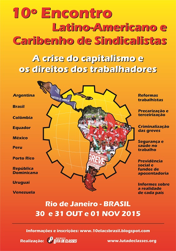 Encontro internacional de sindicalistas acontecerá no Rio de Janeiro
