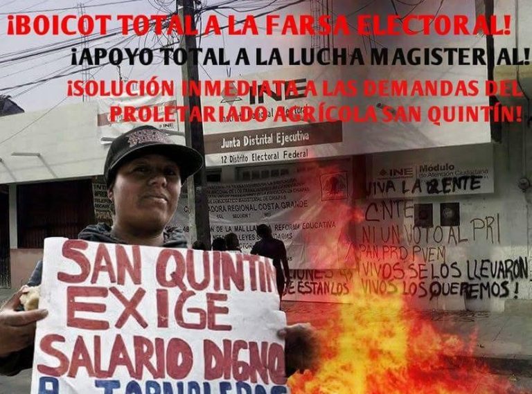 Movimentos sociais decidem boicotar as eleições mexicanas