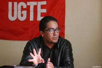 José Fabián Villavicencio Cañar, presidente da União Geral dos Trabalhadores do Equador (UGTE)