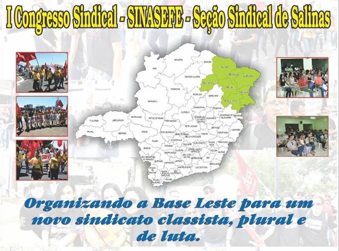 SINASEFE realizará em dezembro seu 1º Congresso Sindical em Salinas