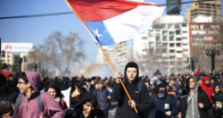 Manifestación de estudiantes en Santiago y otras ciudades chilenas