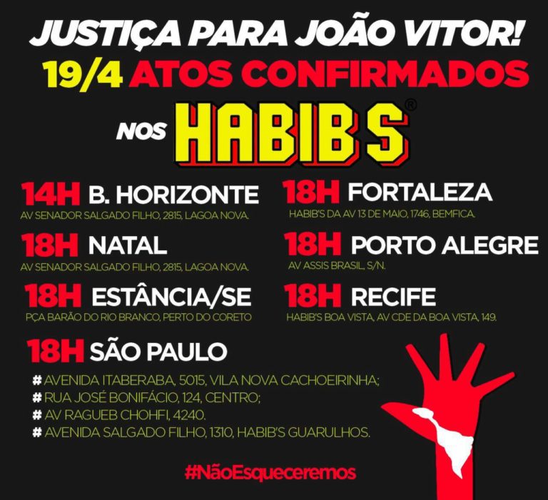 Protestos contra o HABIB’S vão ocorrer hoje por todo país