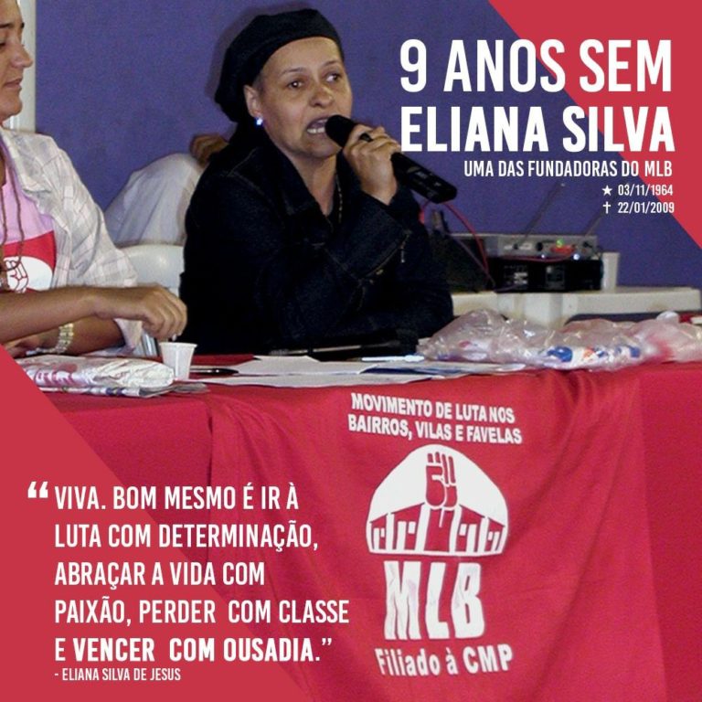 Nove anos sem Eliana Silva! Exemplo de mulher e militante!