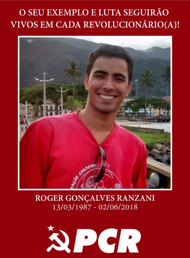 Nota do PCR sobre o falecimento do camarada Roger Ranzani