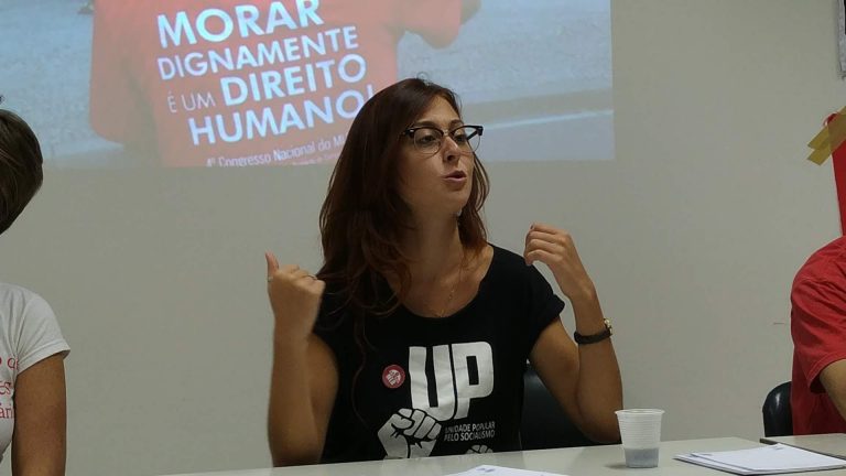 Júlia Ew é a pré-candidata da UP em Florianópolis
