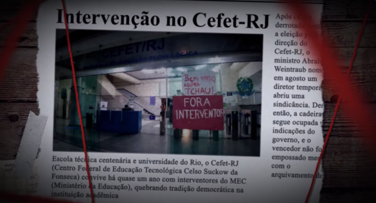 Documentário produzido por estudantes narra luta contra intervenção no CEFET-RJ
