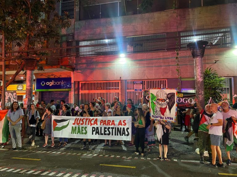 Ato contra festa de clube sionista do RJ denuncia genocídio na Palestina