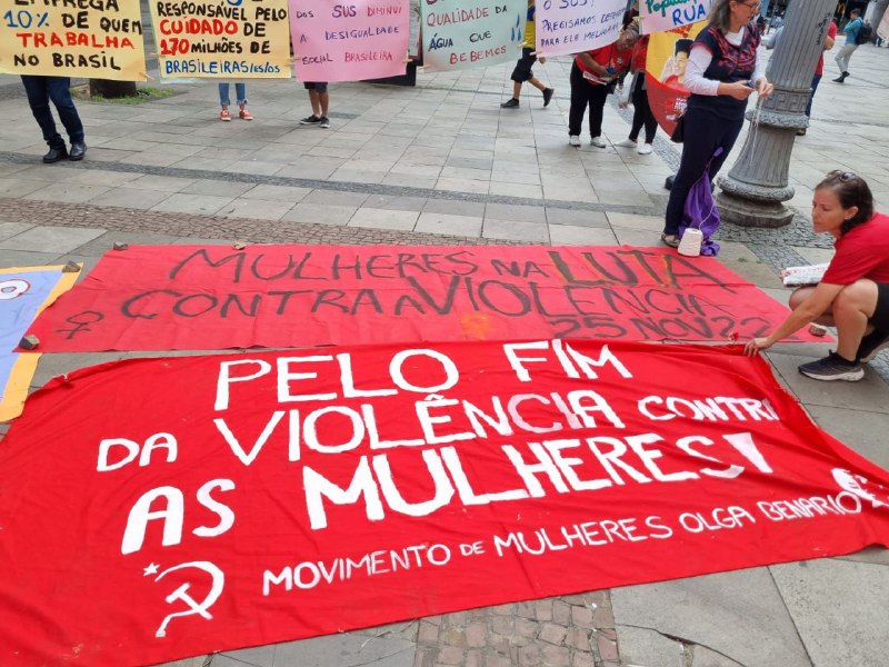 Movimento de Mulheres Olga Benário luta contra a violência de gênero em Campinas, com núcleos na Unicamp e em vários bairros da cidade. Foto: Movimento de Mulheres Olga Benário Campinas