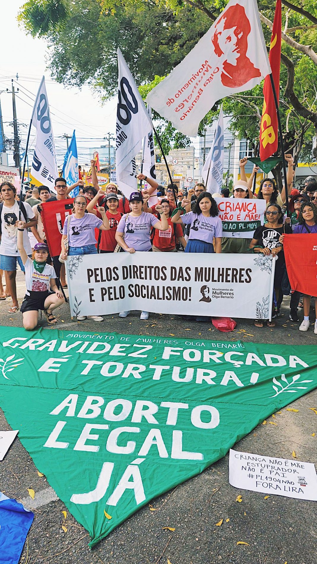 Movimento de Mulheres Olga Benário lutará contra o PL 1904 até sua total derrota. Foto: JAV