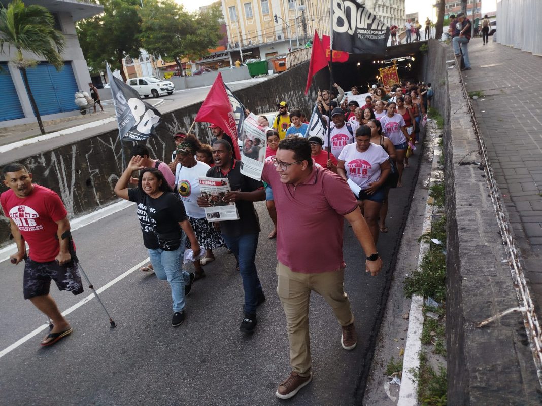 Violência policial. Marcha da Negritude Unificada, em João Pessoa, Foto: JAV/PB