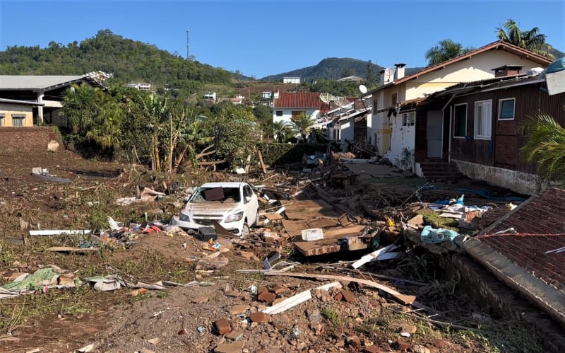 Vale do Taquari. Destruição provocada pela enchente do Rio Taquari no município de Roca Sales onde 11 pessoas morreram. Foto: GOV/RS