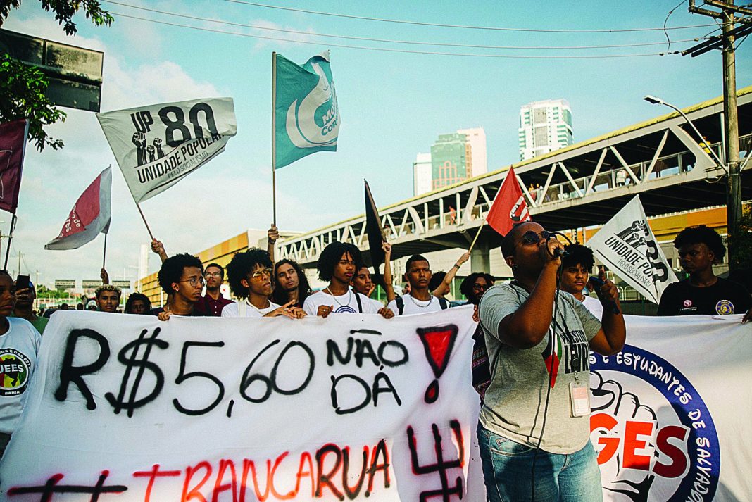 Ato em Salvador contra o aumento das passagens. Foto: Isabella Tanajura JAV/BA