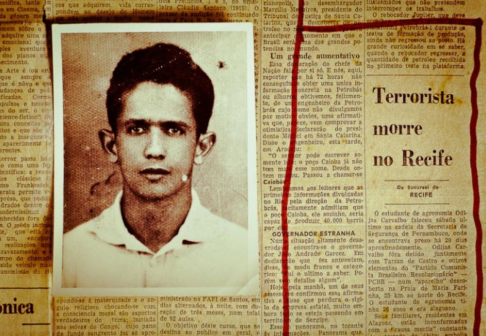 Odijas Carvalho de Souza, estudante da UFRPE assassinado pela ditadura militar em 1971. Foto: Reprodução.