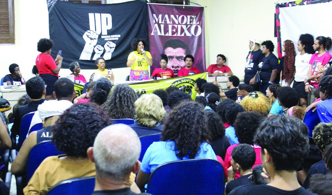 Fala de Samara Martins, do Diretório Nacional da UP e da coordenação da Frente Negra Revolucionária. Foto: Rafael Freire/JAV