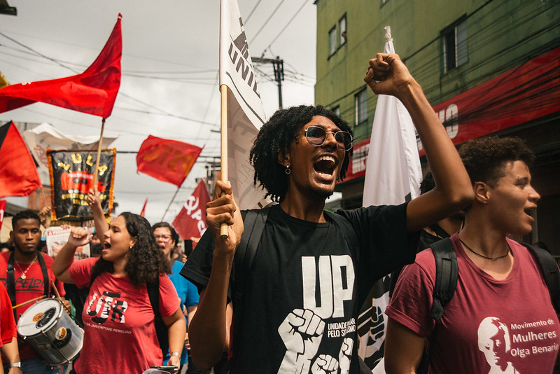 Militância da Unidade Popular (UP) conquistou respeito do povo com a sigla, que a direita tenta usurpar. Foto: Isabella Tanajura (JAV/BA)