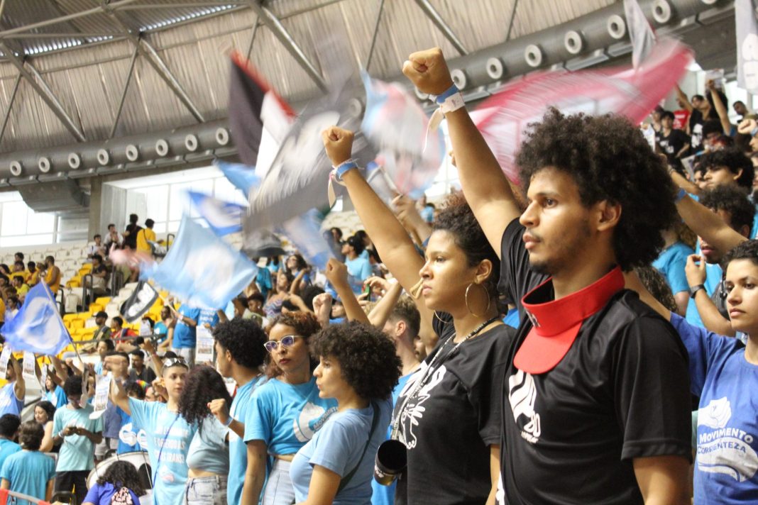 Bancada do Movimento Correnteza no Coneb da UNE, Recife. Foto: Rafael Freire (JAV)