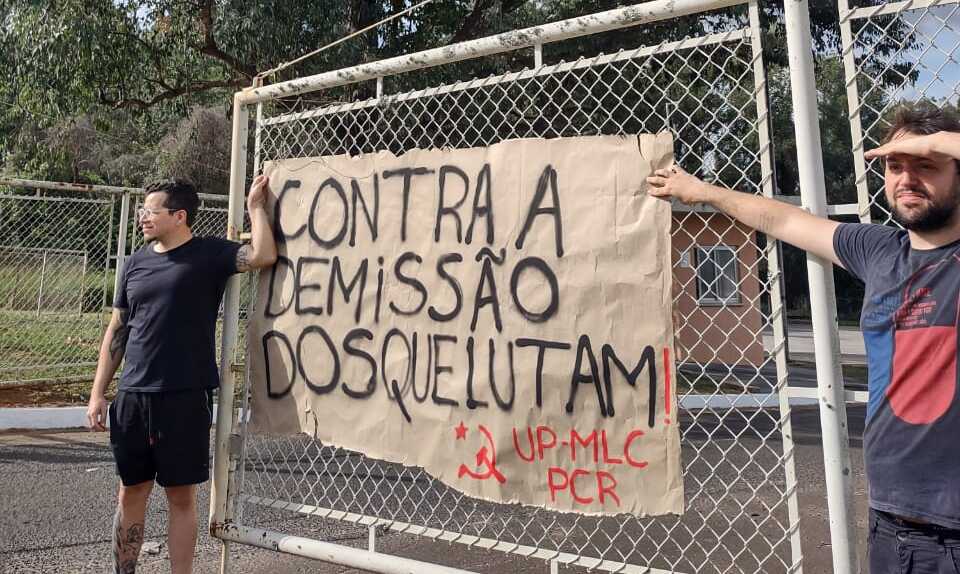 Trabalhadores da SESÉ e militantes do MLC fazem manifestação contra demissão injusta. Foto: JAV/SP.