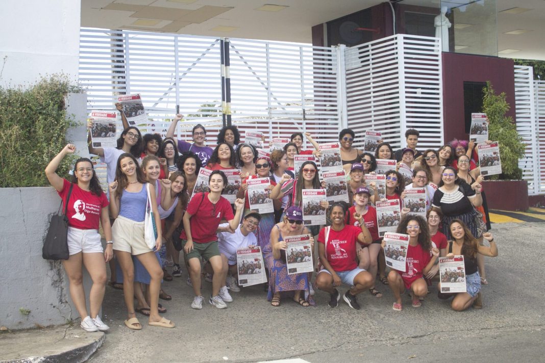 Movimento Olga Benario. Coordenação Nacional na brigada do Jornal em Salvador (BA). Foto: JAV/BA