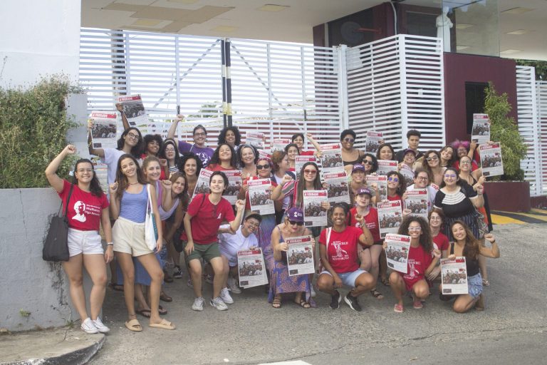 Movimento Olga Benario. Coordenação Nacional na brigada do Jornal em Salvador (BA). Foto: JAV/BA