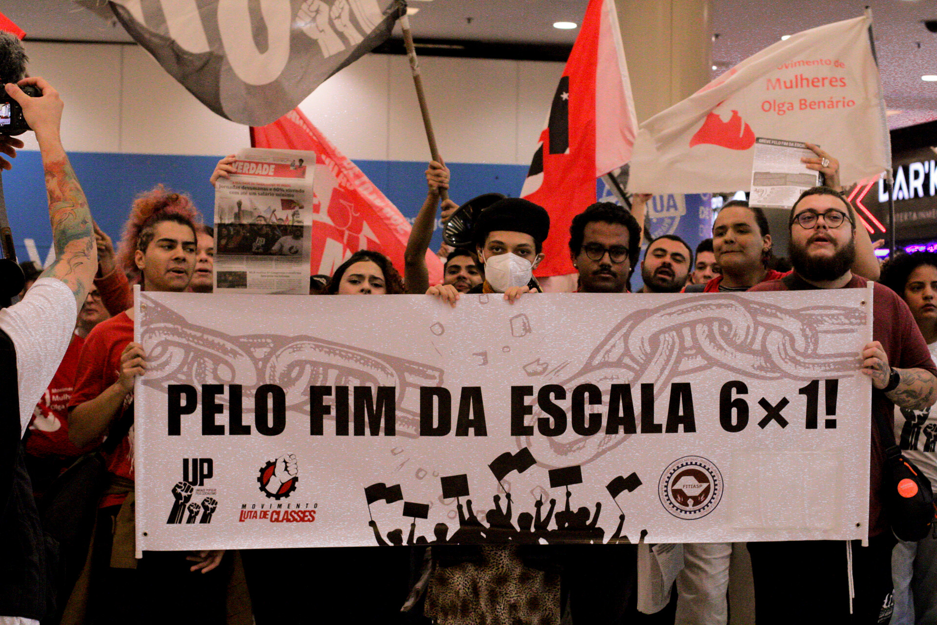 Jornada nacional de lutas do MLC contra a escala 6x1. Foto: Estefani Maciel JAV/SP