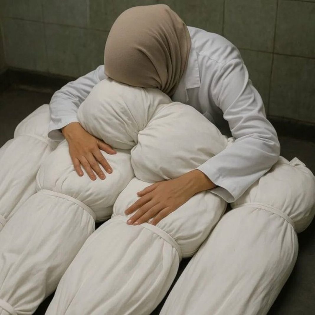 Dra. ALAA AL-NAJJAR. Israel lhe tirou 9 filhos e o marido. Foto: ATS