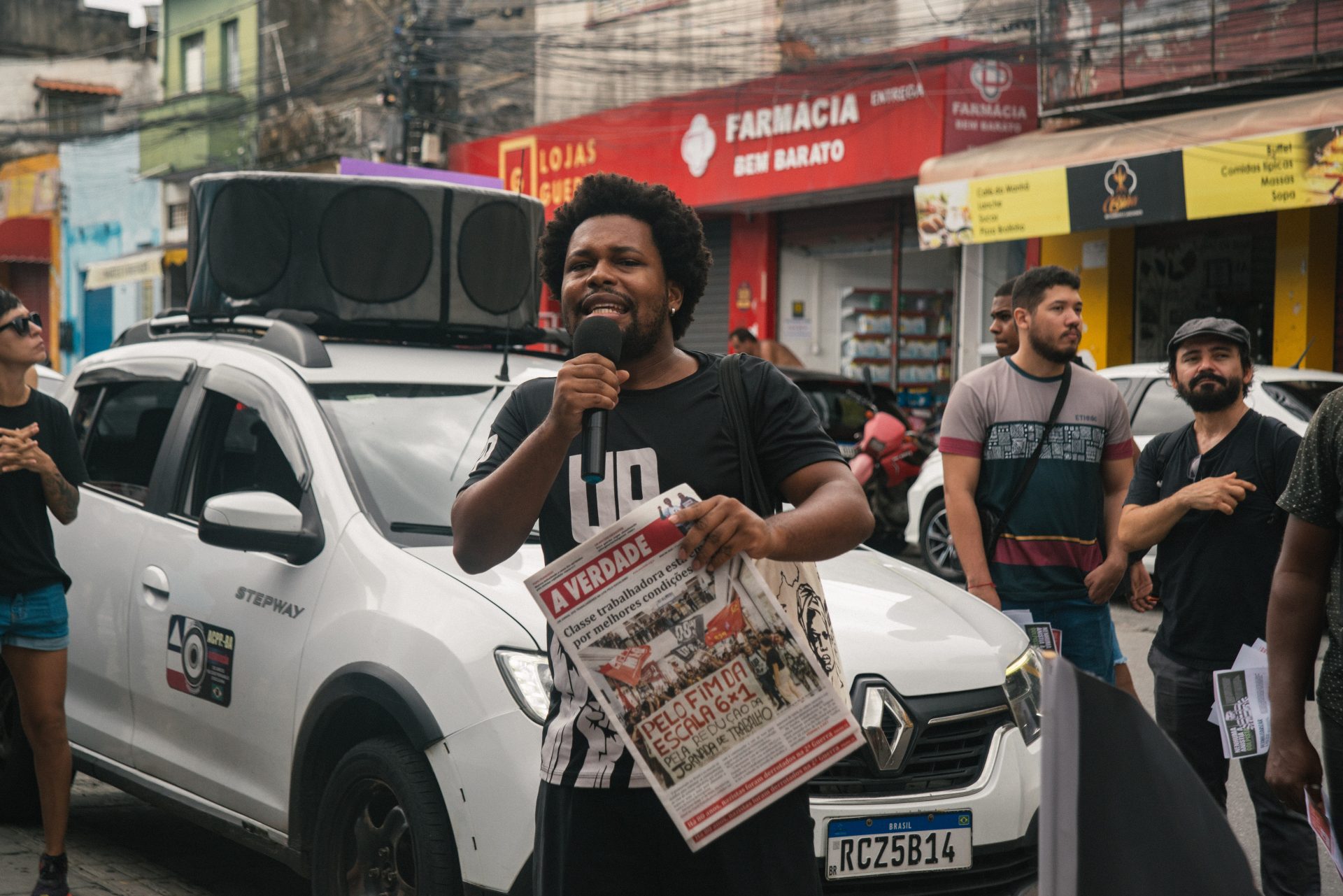LUTAS DO POVO. Ato 1º de maio, em Salvador (BA). Foto: Isabella Tanajura (JAV/BA)