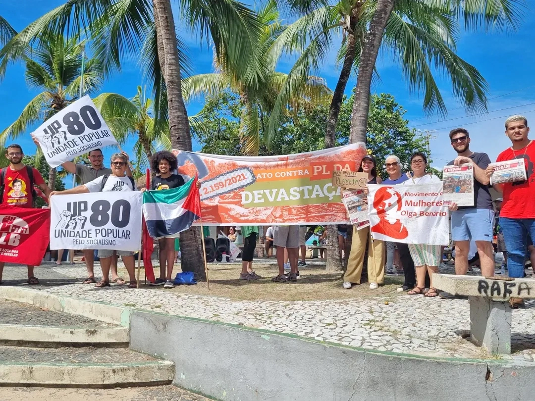Ato em Maceió (AL) contra o PL da Devastação. Foto: JAV/AL