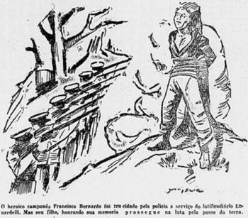 Representação gráfica de Francisco Bernardo, guerrilheiro da revolta de Porecatu. Fonte: Reprodução.