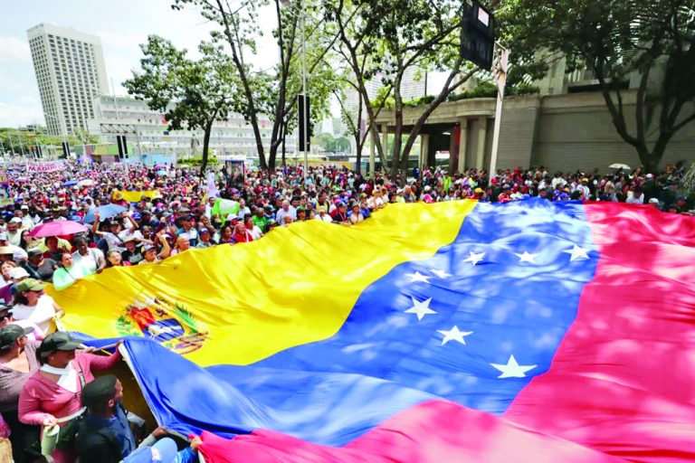 América Latina. ABAIXO O IMPERIALISMO. Venezuelanos dizem não à agressão dos EUA. Foto: ATS