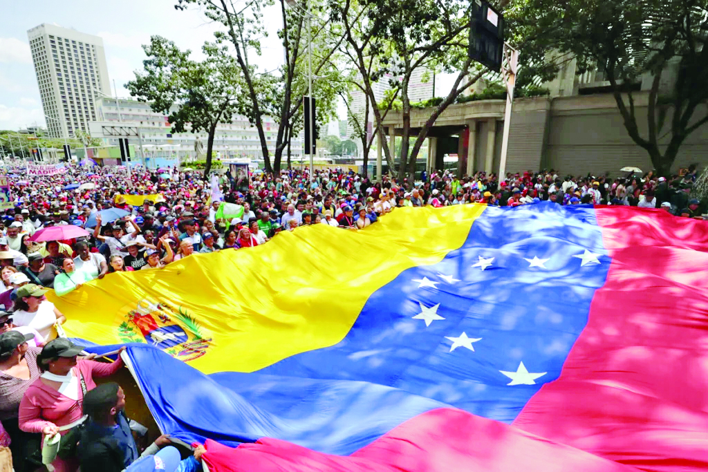 América Latina. ABAIXO O IMPERIALISMO. Venezuelanos dizem não à agressão dos EUA. Foto: ATS