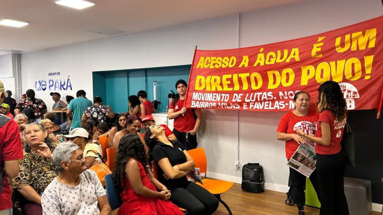 MLB realiza ocupação vitoriosa de empresa de saneamento privatizada no Pará